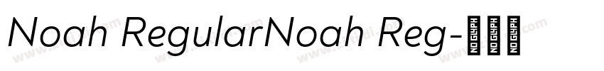 Noah RegularNoah Reg字体转换